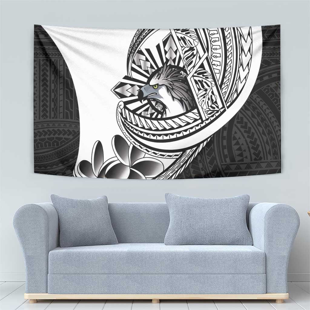 Philippines Eagle Sun Tapestry Filipino Agila Polynesian Tattoo Black Color LT14 - Polynesian Pride