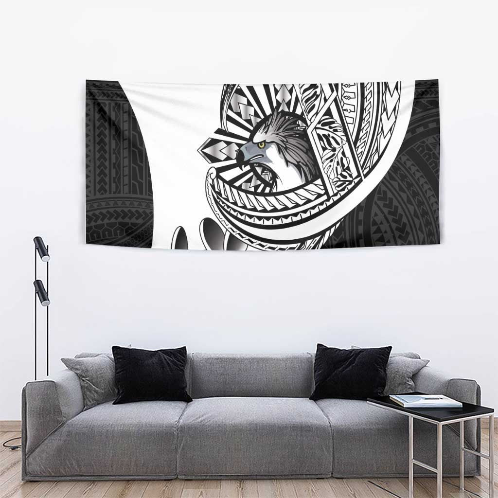Philippines Eagle Sun Tapestry Filipino Agila Polynesian Tattoo Black Color LT14 - Polynesian Pride