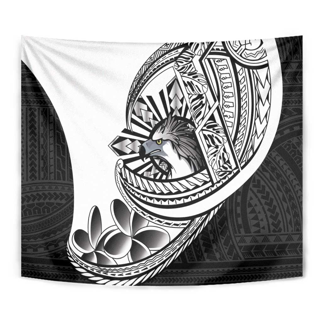 Philippines Eagle Sun Tapestry Filipino Agila Polynesian Tattoo Black Color LT14 - Polynesian Pride