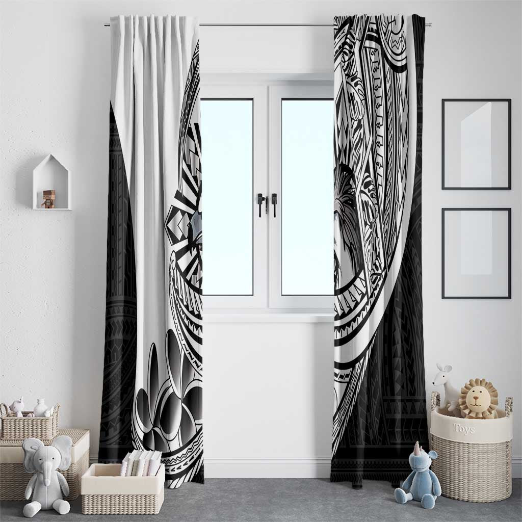 Philippines Eagle Sun Window Curtain Filipino Agila Polynesian Tattoo Black Color LT14 - Polynesian Pride