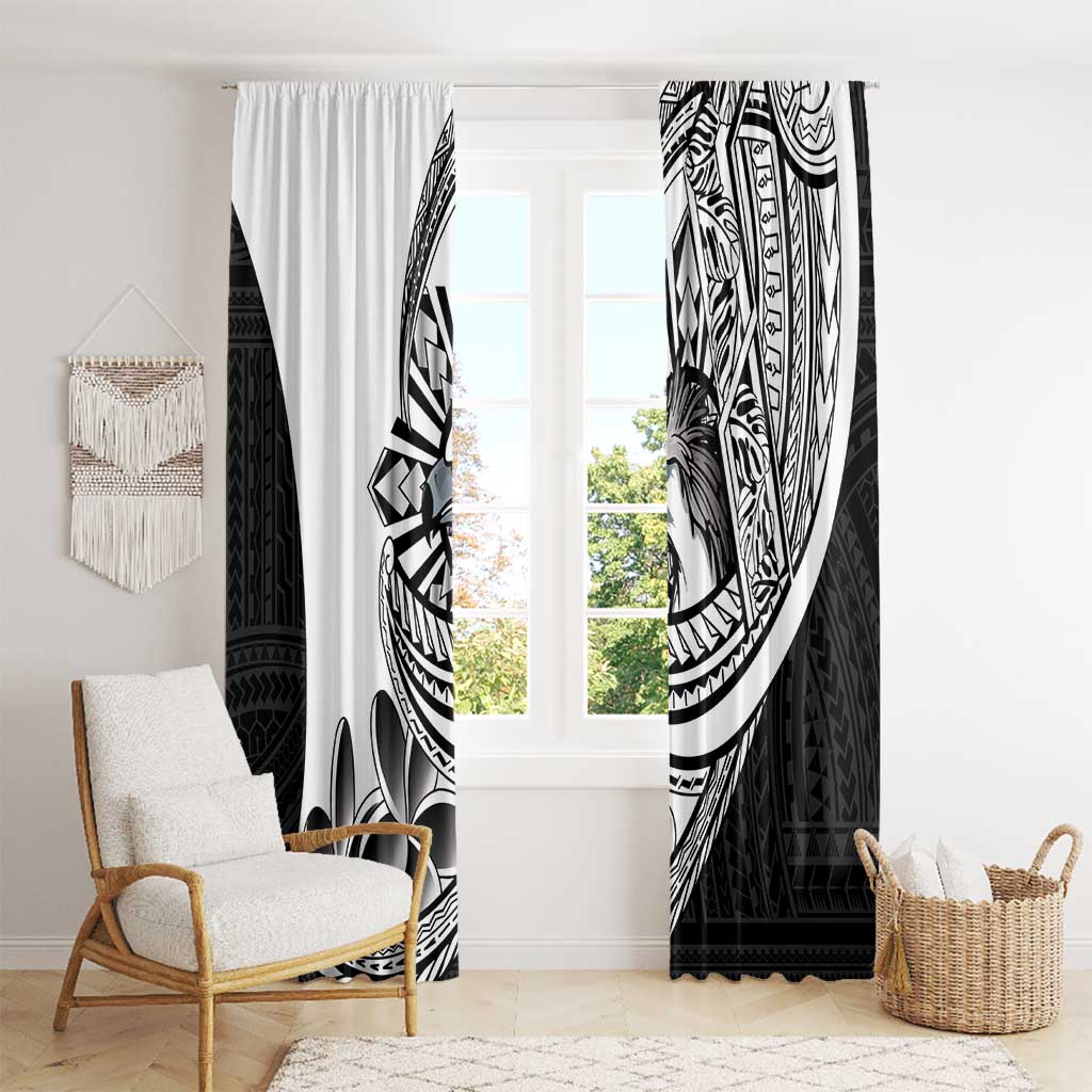 Philippines Eagle Sun Window Curtain Filipino Agila Polynesian Tattoo Black Color LT14 - Polynesian Pride