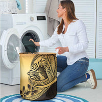 Philippines Eagle Sun Laundry Basket Filipino Agila Polynesian Tattoo Gold Color LT14 - Polynesian Pride