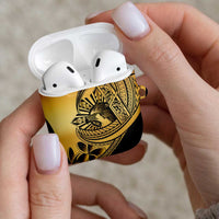 Philippines Eagle Sun AirPods Case Filipino Agila Polynesian Tattoo Gold Color