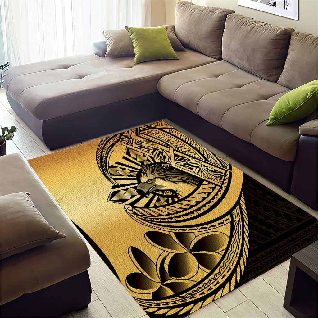 Philippines Eagle Sun Area Rug Filipino Agila Polynesian Tattoo Gold Color LT14 - Polynesian Pride