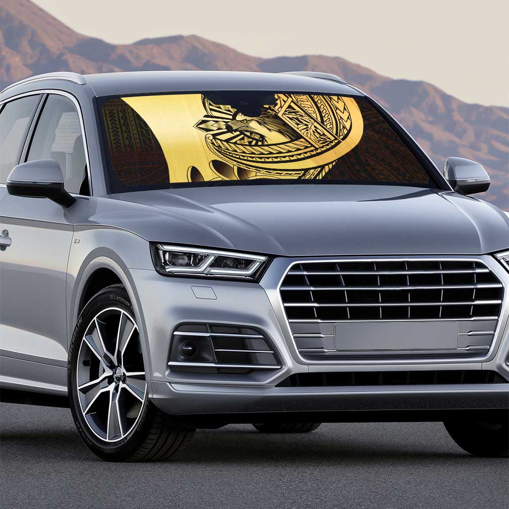 Philippines Eagle Sun Auto Sun Shade Filipino Agila Polynesian Tattoo Gold Color LT14 - Polynesian Pride