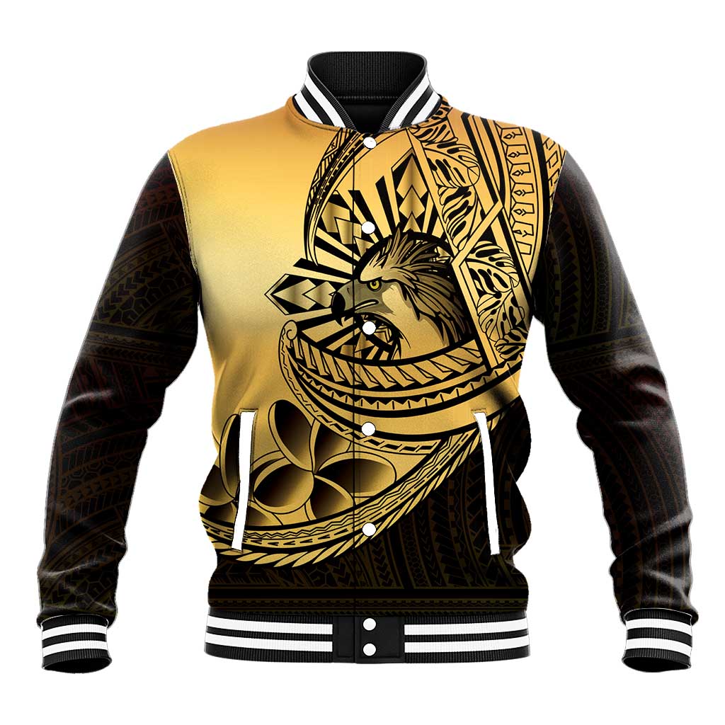 Philippines Eagle Sun Baseball Jacket Filipino Agila Polynesian Tattoo Gold Color LT14 Unisex Gold - Polynesian Pride