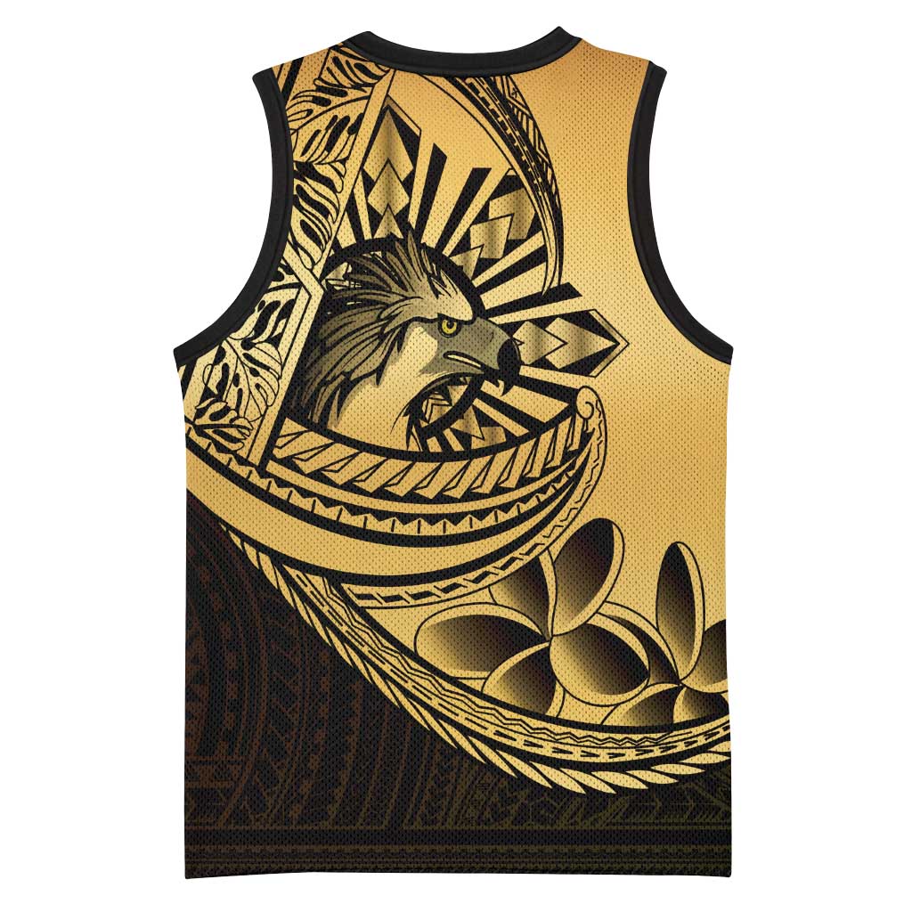Philippines Eagle Sun Basketball Jersey Filipino Agila Polynesian Tattoo Gold Color LT14 - Polynesian Pride