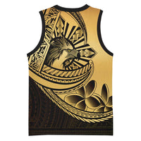 Philippines Eagle Sun Basketball Jersey Filipino Agila Polynesian Tattoo Gold Color LT14 - Polynesian Pride