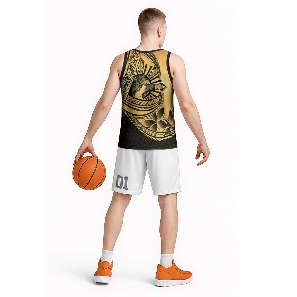 Philippines Eagle Sun Basketball Jersey Filipino Agila Polynesian Tattoo Gold Color LT14 - Polynesian Pride