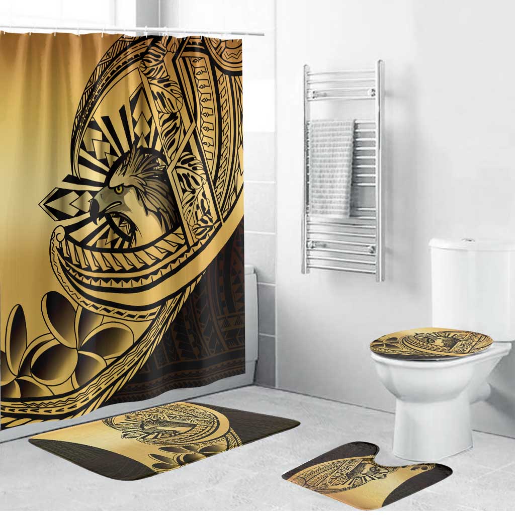 Philippines Eagle Sun Bathroom Set Filipino Agila Polynesian Tattoo Gold Color LT14 Bathroom Set (4 pcs) Gold - Polynesian Pride
