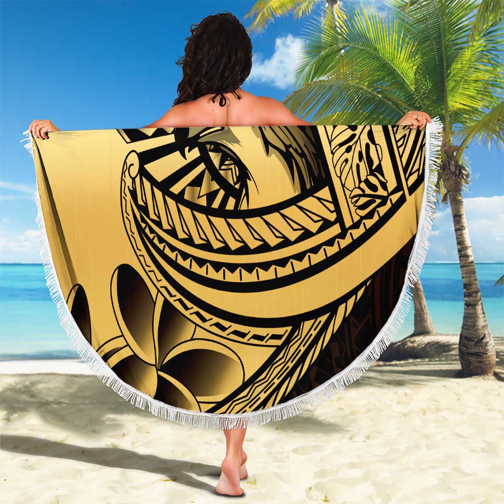 Philippines Eagle Sun Beach Blanket Filipino Agila Polynesian Tattoo Gold Color LT14 - Polynesian Pride