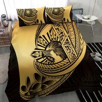 Philippines Eagle Sun Bedding Set Filipino Agila Polynesian Tattoo Gold Color LT14 - Polynesian Pride