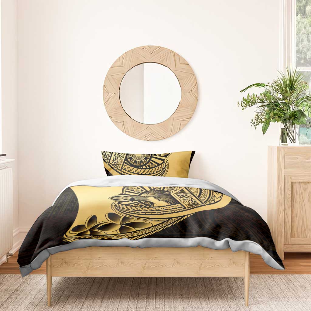 Philippines Eagle Sun Bedding Set Filipino Agila Polynesian Tattoo Gold Color LT14 - Polynesian Pride