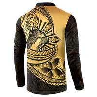 Philippines Eagle Sun Button Sweatshirt Filipino Agila Polynesian Tattoo Gold Color LT14 - Polynesian Pride