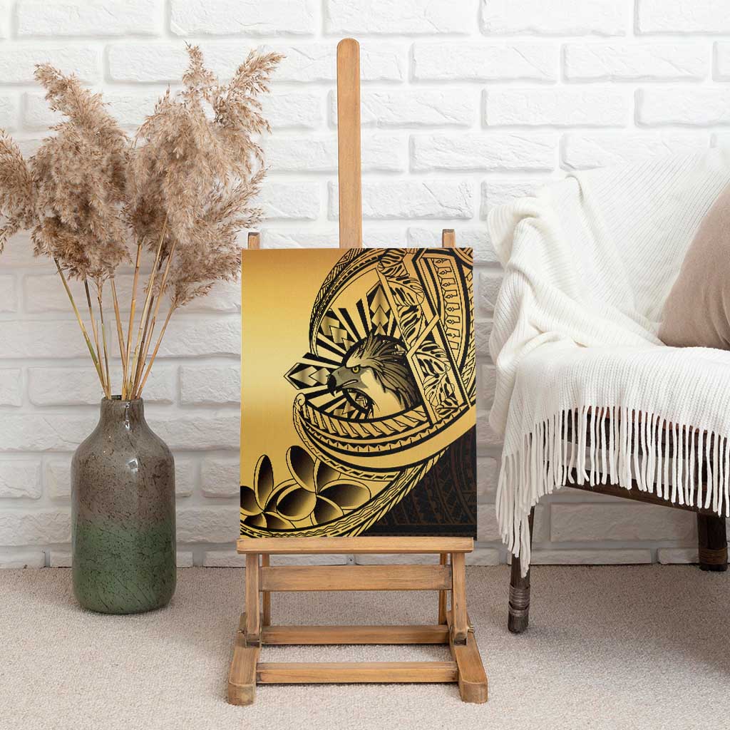 Philippines Eagle Sun Canvas Wall Art Filipino Agila Polynesian Tattoo Gold Color LT14 - Polynesian Pride