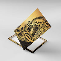 Philippines Eagle Sun Canvas Wall Art Filipino Agila Polynesian Tattoo Gold Color LT14 With Frame Gold - Polynesian Pride