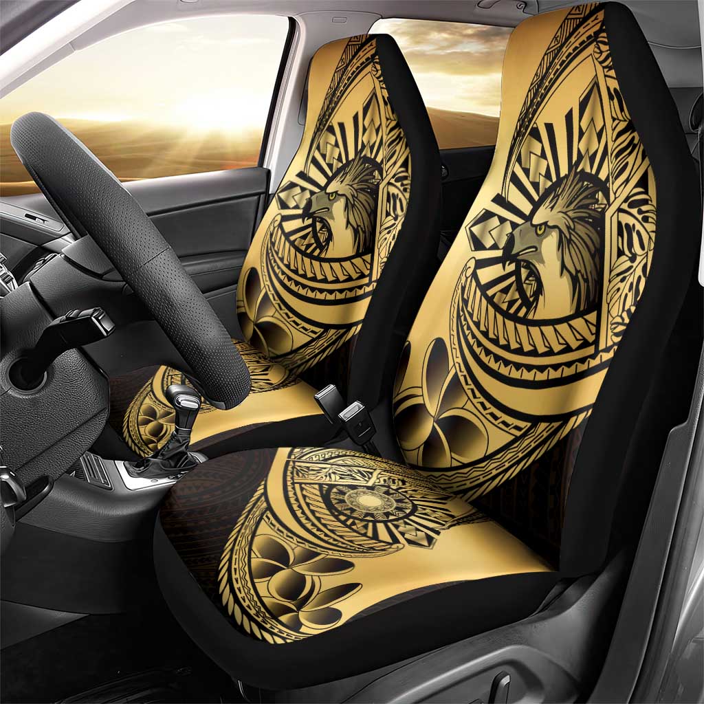 Philippines Eagle Sun Car Seat Cover Filipino Agila Polynesian Tattoo Gold Color