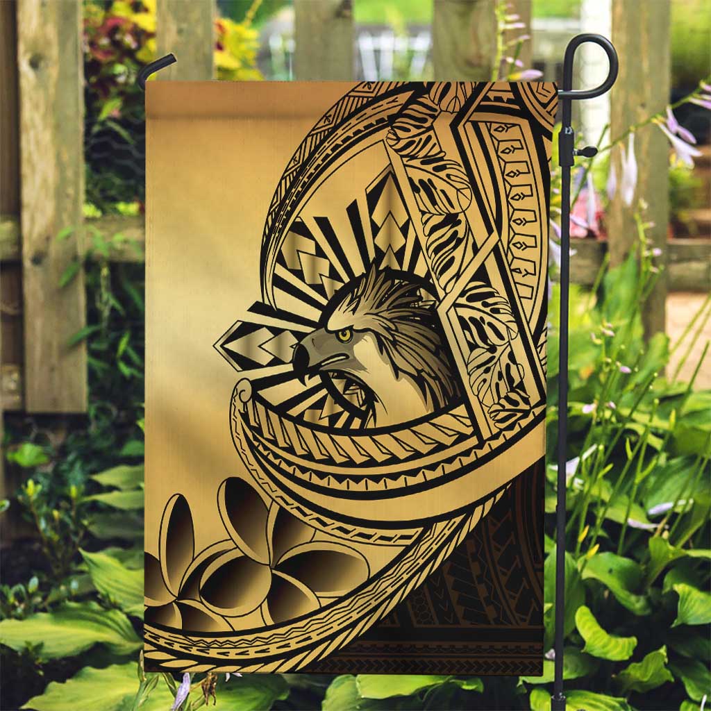 Philippines Eagle Sun Garden Flag Filipino Agila Polynesian Tattoo Gold Color LT14 Garden Flag Gold - Polynesian Pride