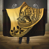 Philippines Eagle Sun Hooded Blanket Filipino Agila Polynesian Tattoo Gold Color LT14 - Polynesian Pride