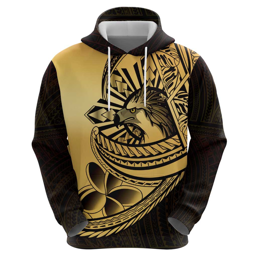 Philippines Eagle Sun Hoodie Filipino Agila Polynesian Tattoo Gold Color LT14 - Polynesian Pride