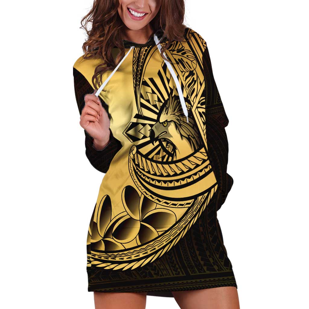Philippines Eagle Sun Hoodie Dress Filipino Agila Polynesian Tattoo Gold Color LT14 Gold - Polynesian Pride