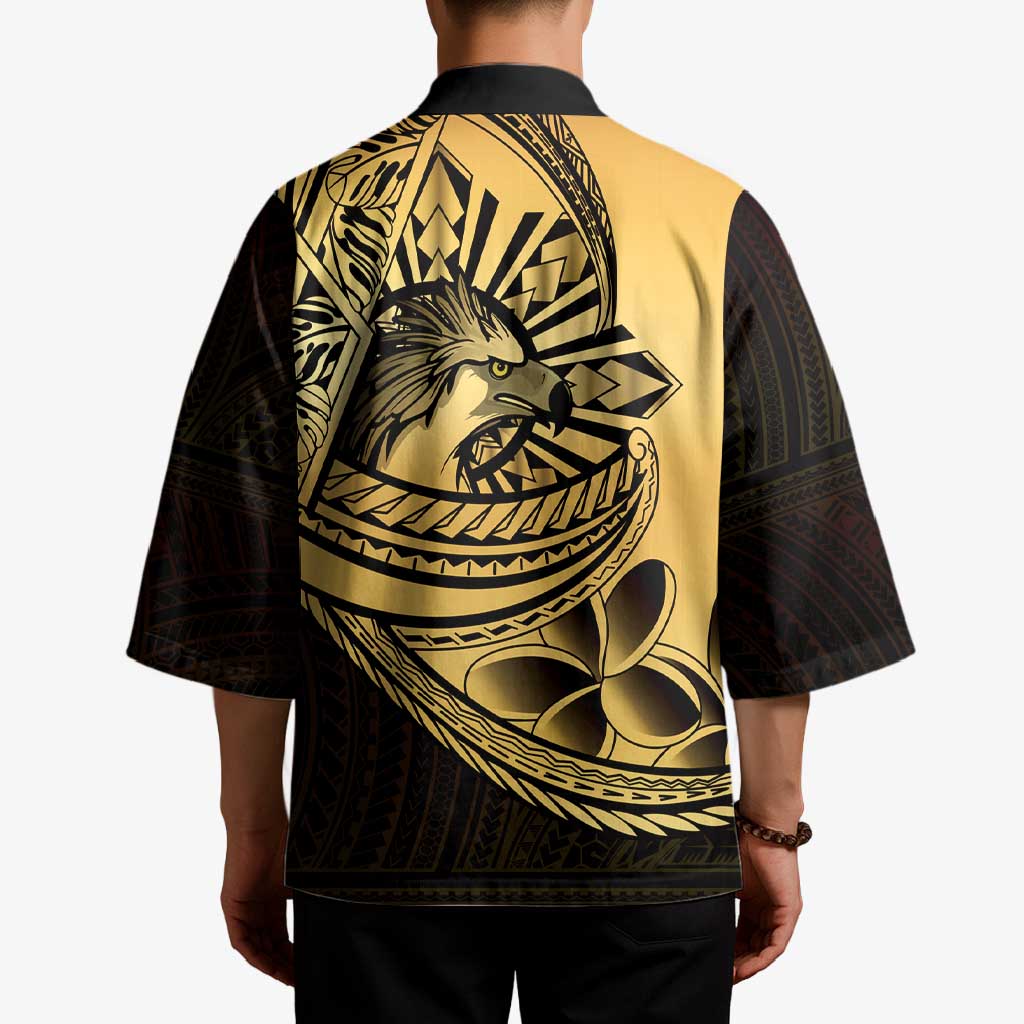 Philippines Eagle Sun Kimono Filipino Agila Polynesian Tattoo Gold Color LT14 - Polynesian Pride