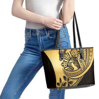 Philippines Eagle Sun Leather Tote Bag Filipino Agila Polynesian Tattoo Gold Color LT14 - Polynesian Pride