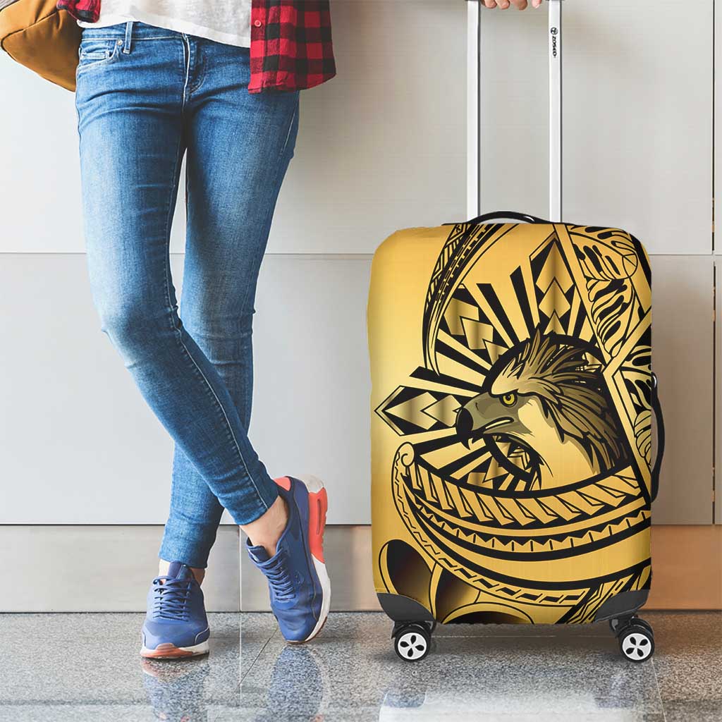 Philippines Eagle Sun Luggage Cover Filipino Agila Polynesian Tattoo Gold Color
