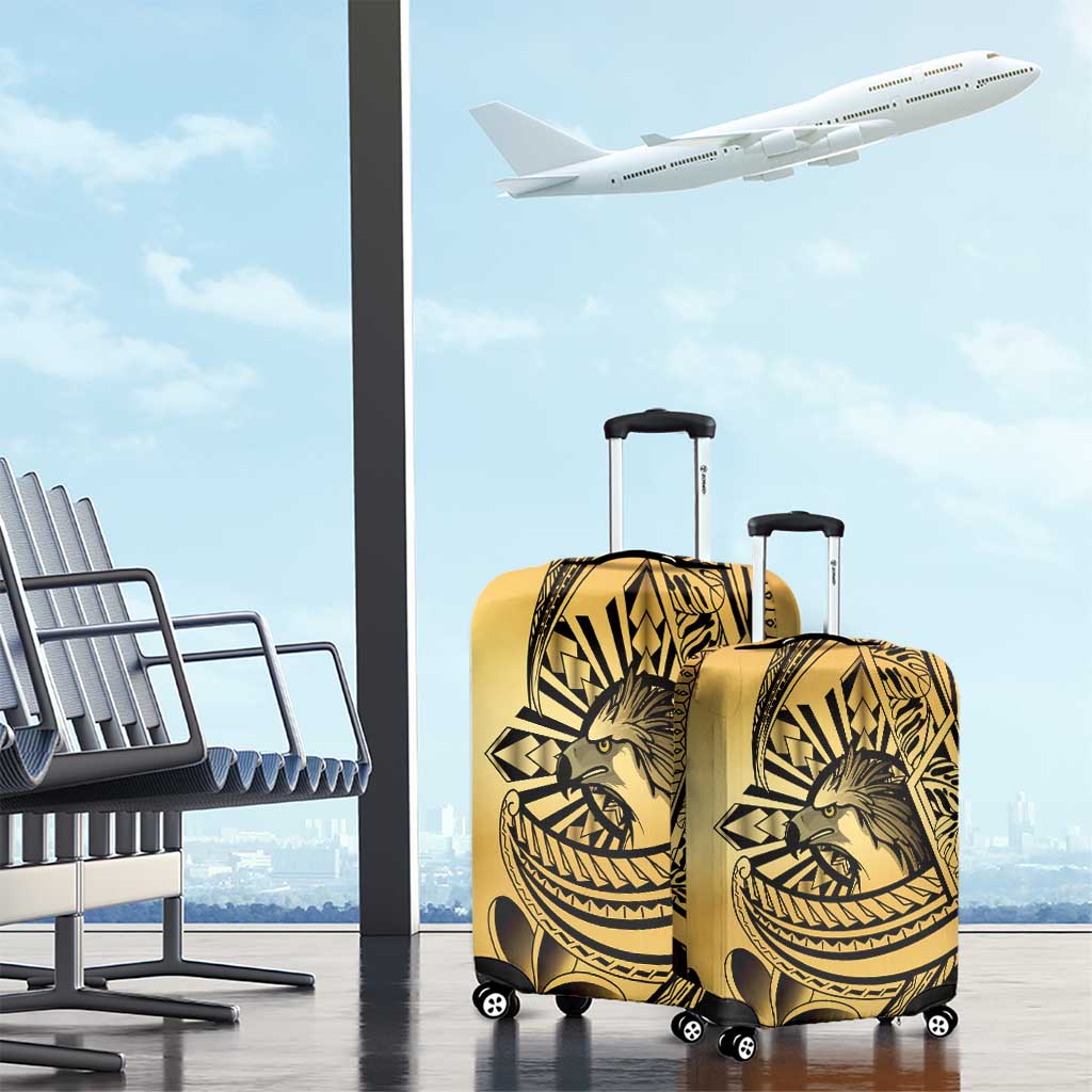 Philippines Eagle Sun Luggage Cover Filipino Agila Polynesian Tattoo Gold Color
