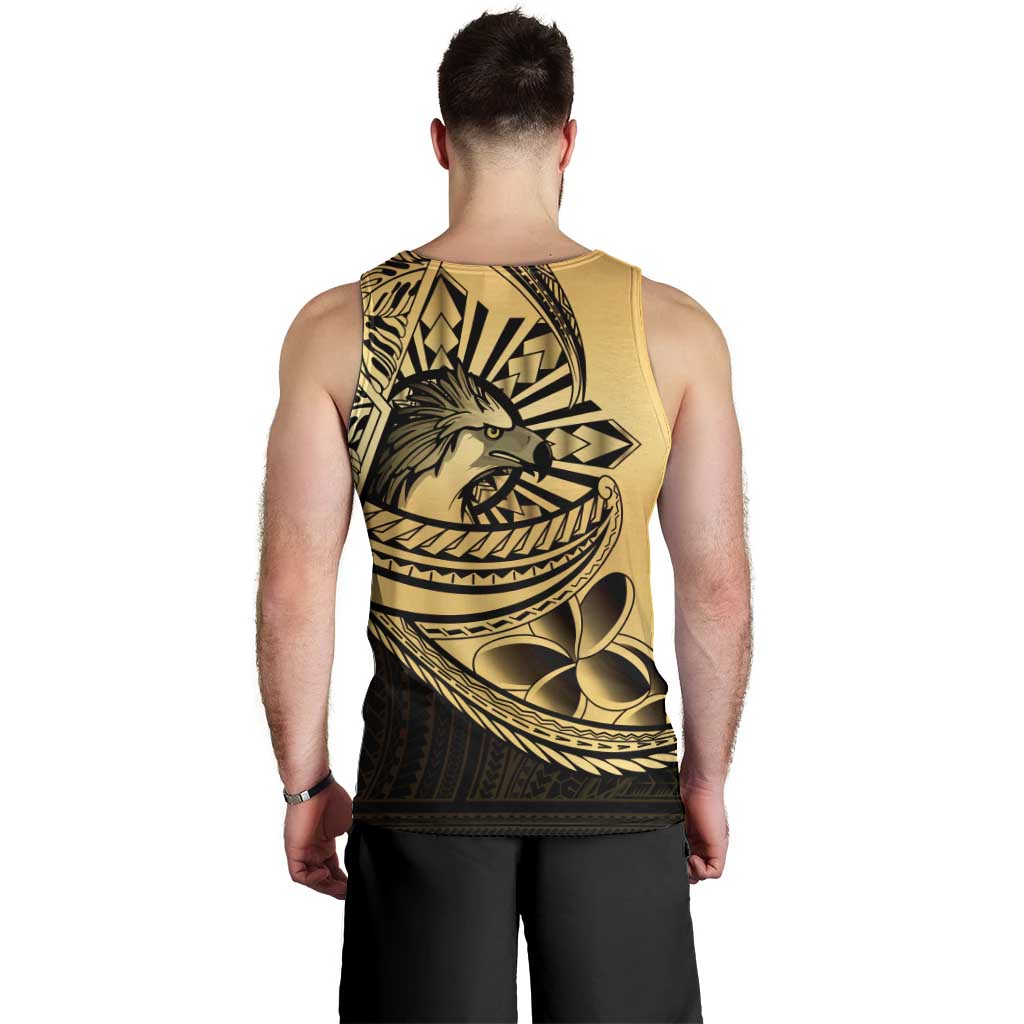 Philippines Eagle Sun Men Tank Top Filipino Agila Polynesian Tattoo Gold Color LT14 - Polynesian Pride