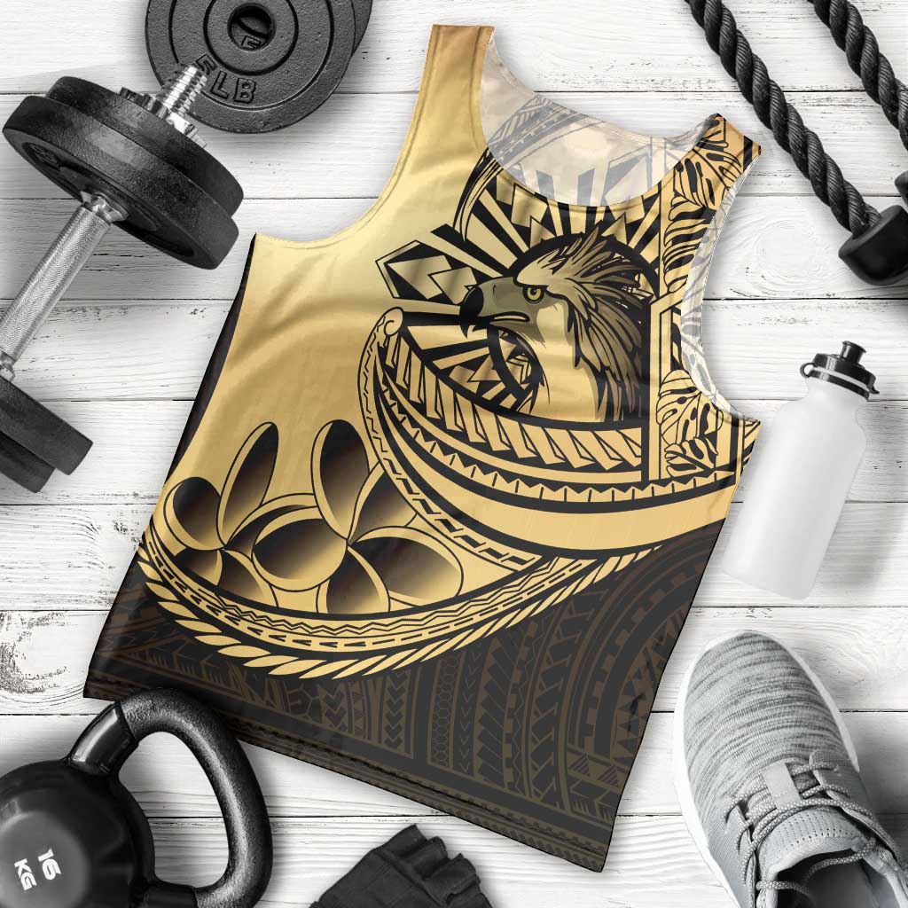 Philippines Eagle Sun Men Tank Top Filipino Agila Polynesian Tattoo Gold Color LT14 - Polynesian Pride