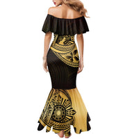 Philippines Eagle Sun Mermaid Dress Filipino Agila Polynesian Tattoo Gold Color LT14 - Polynesian Pride