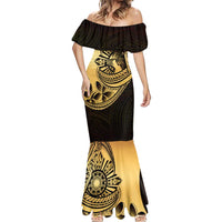 Philippines Eagle Sun Mermaid Dress Filipino Agila Polynesian Tattoo Gold Color LT14 - Polynesian Pride
