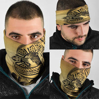 Philippines Eagle Sun Neck Gaiter Filipino Agila Polynesian Tattoo Gold Color