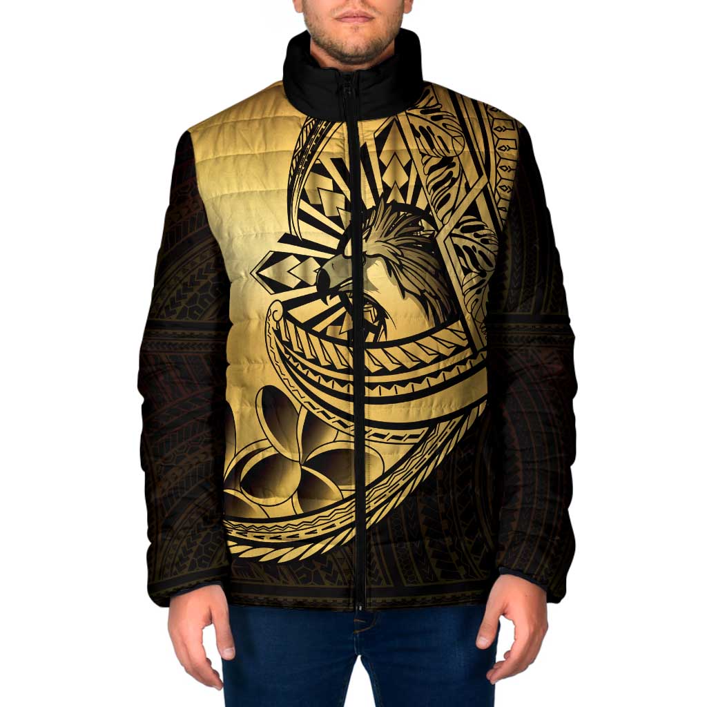 Philippines Eagle Sun Padded Jacket Filipino Agila Polynesian Tattoo Gold Color LT14 Men Gold - Polynesian Pride