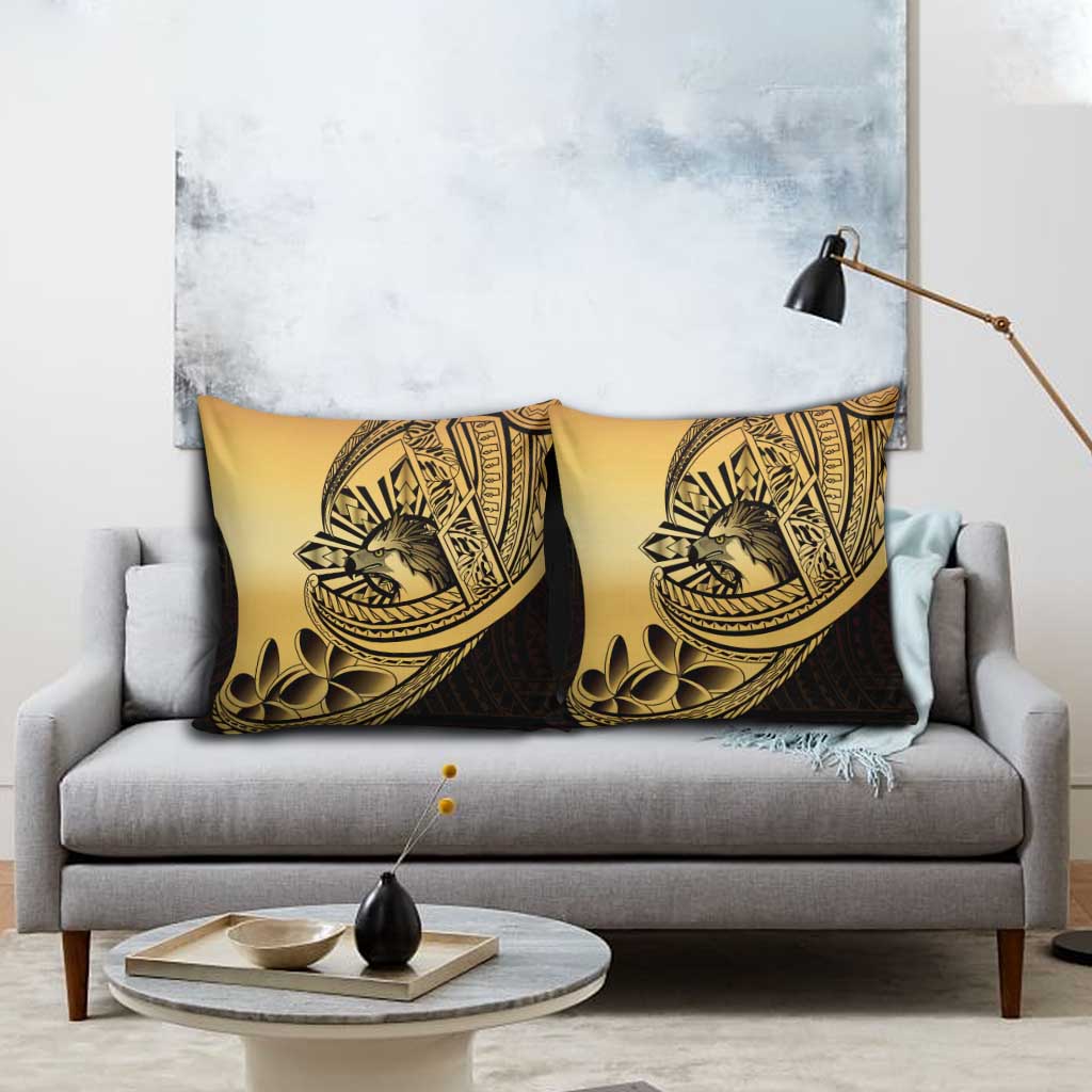 Philippines Eagle Sun Pillow Cover Filipino Agila Polynesian Tattoo Gold Color LT14 - Polynesian Pride
