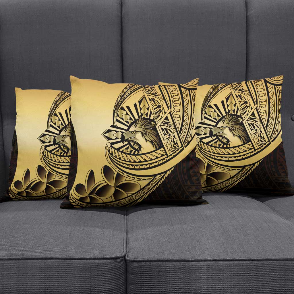 Philippines Eagle Sun Pillow Cover Filipino Agila Polynesian Tattoo Gold Color LT14 - Polynesian Pride