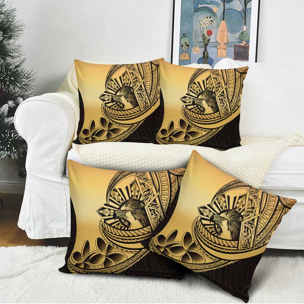 Philippines Eagle Sun Pillow Cover Filipino Agila Polynesian Tattoo Gold Color LT14 - Polynesian Pride