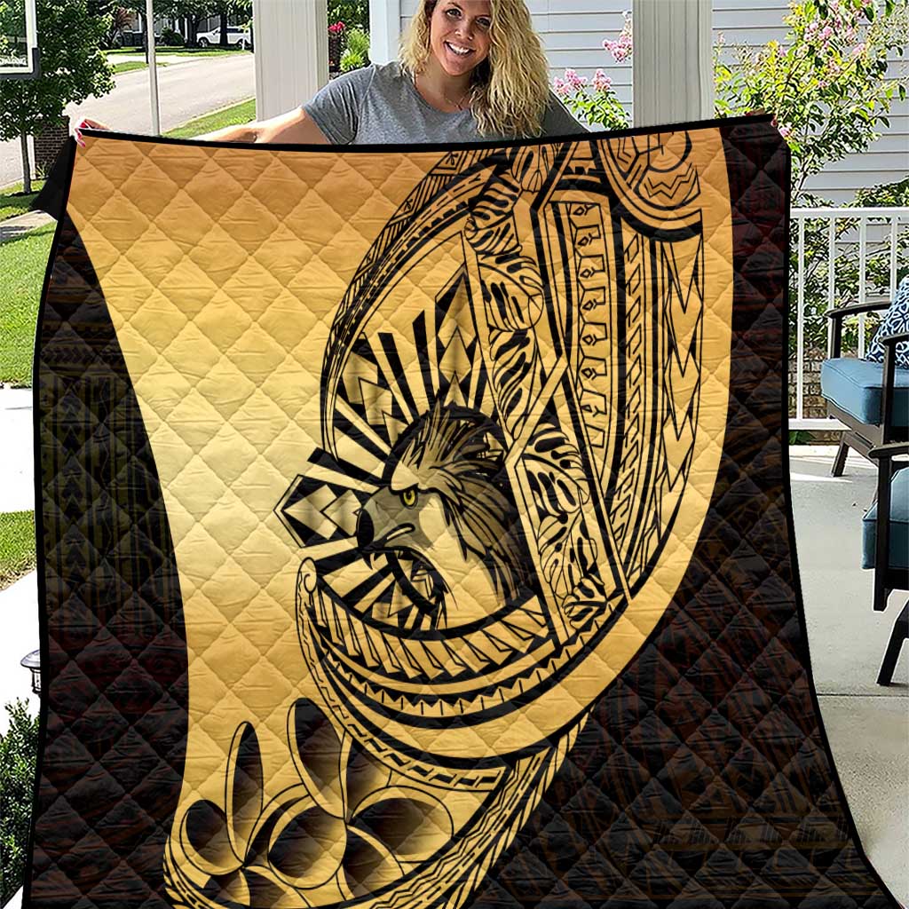 Philippines Eagle Sun Quilt Filipino Agila Polynesian Tattoo Gold Color LT14 Gold - Polynesian Pride