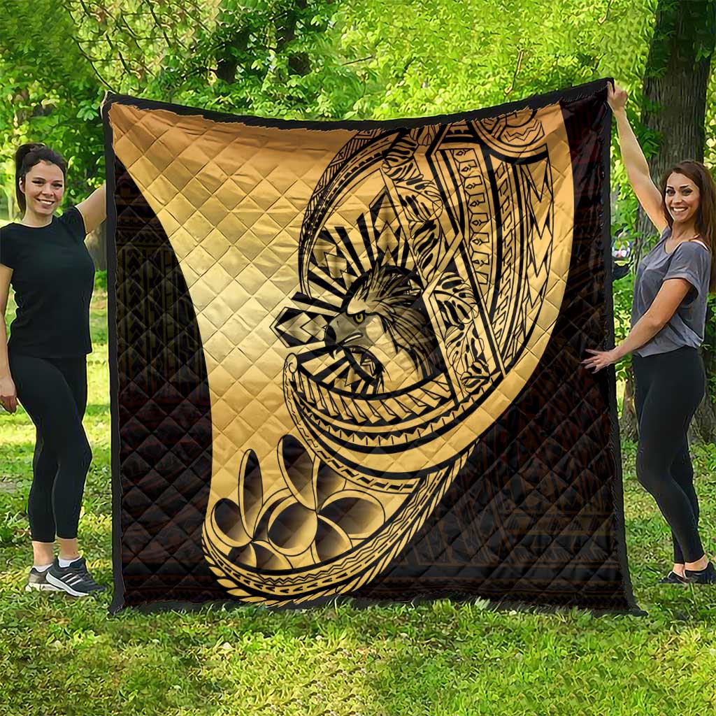 Philippines Eagle Sun Quilt Filipino Agila Polynesian Tattoo Gold Color LT14 - Polynesian Pride