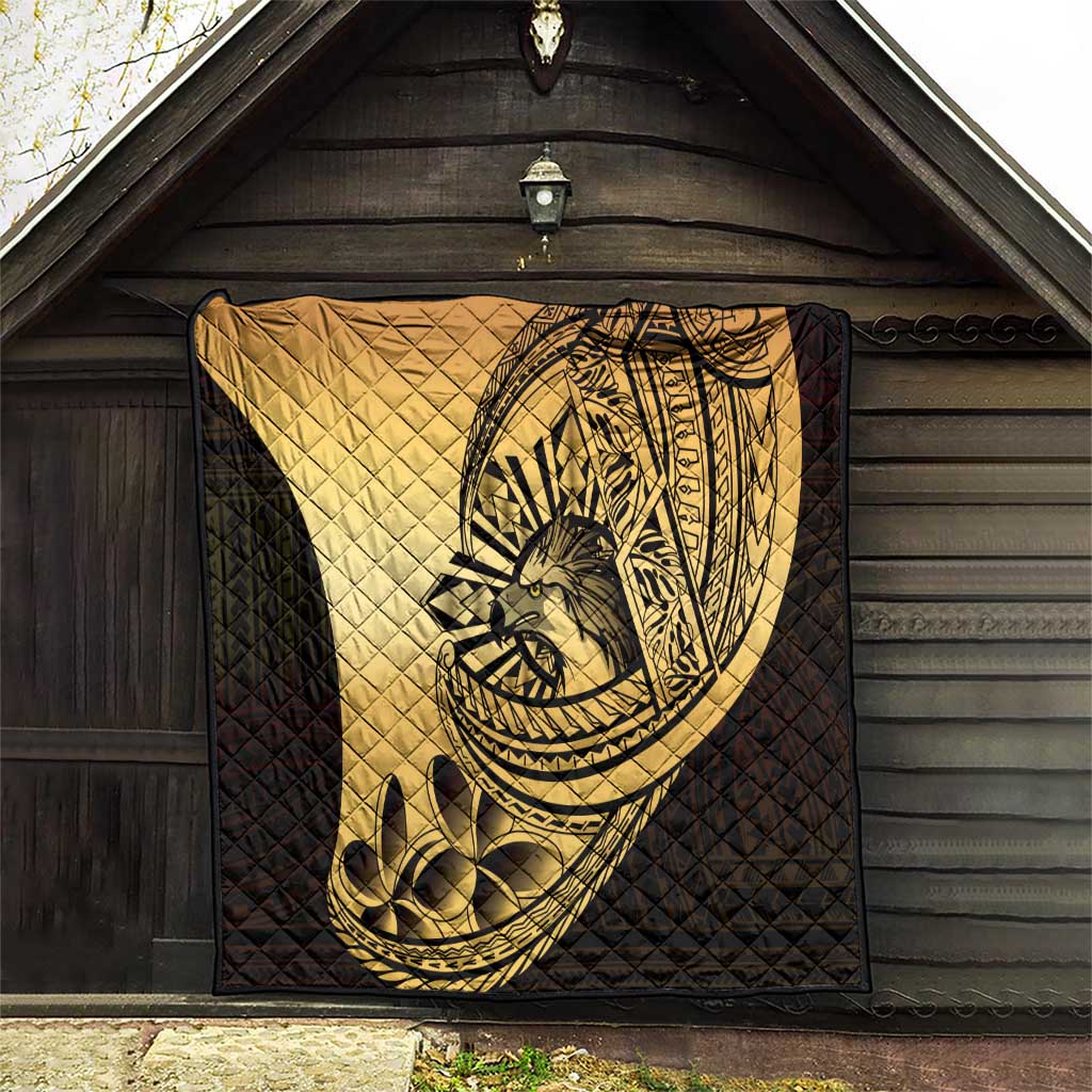 Philippines Eagle Sun Quilt Filipino Agila Polynesian Tattoo Gold Color LT14 - Polynesian Pride