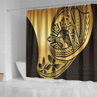 Philippines Eagle Sun Shower Curtain Filipino Agila Polynesian Tattoo Gold Color LT14 - Polynesian Pride