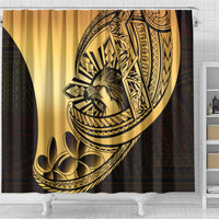 Philippines Eagle Sun Shower Curtain Filipino Agila Polynesian Tattoo Gold Color LT14 - Polynesian Pride