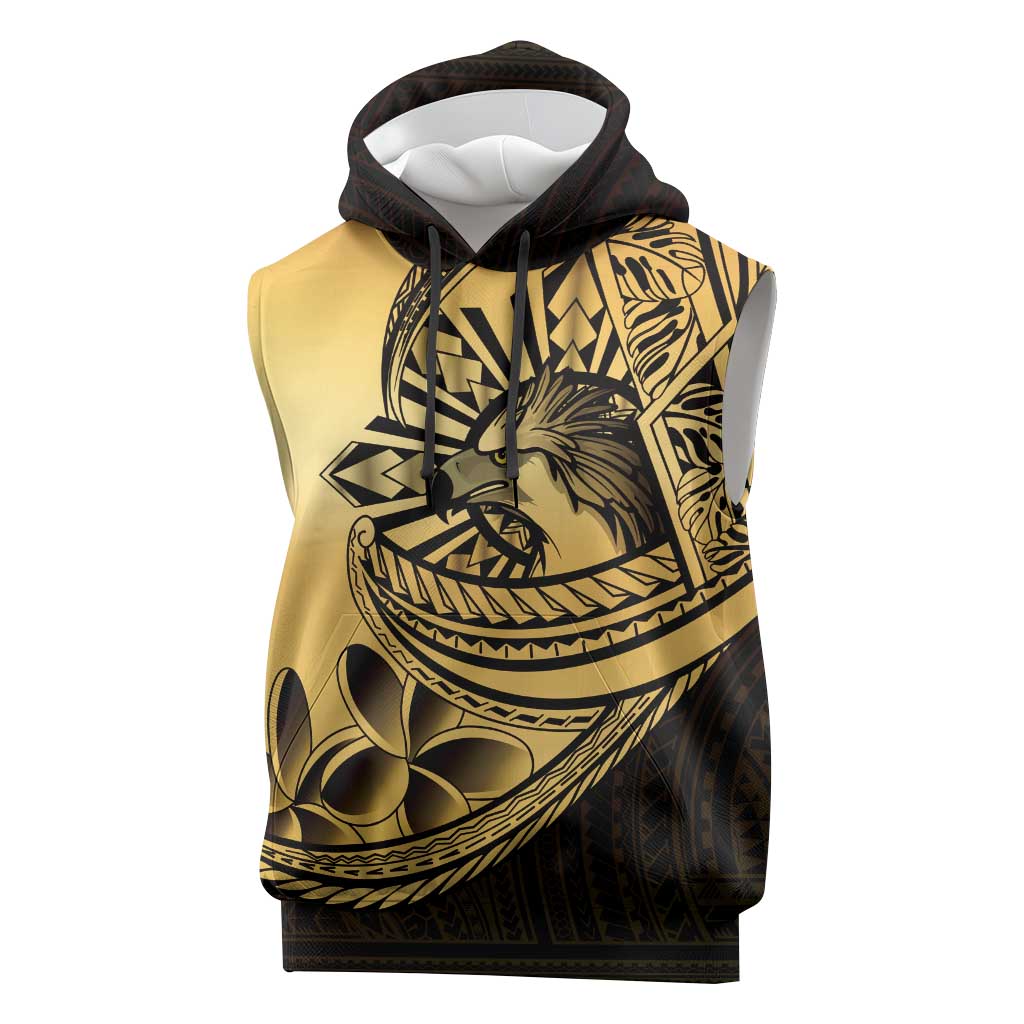 Philippines Eagle Sun Sleeveless Hoodie Filipino Agila Polynesian Tattoo Gold Color LT14 Gold - Polynesian Pride