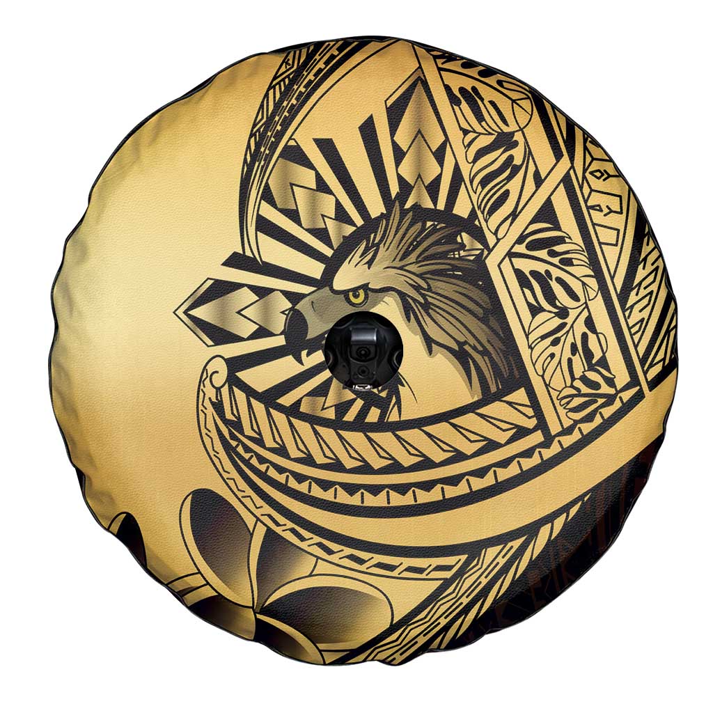 Philippines Eagle Sun Spare Tire Cover Filipino Agila Polynesian Tattoo Gold Color LT14 - Polynesian Pride
