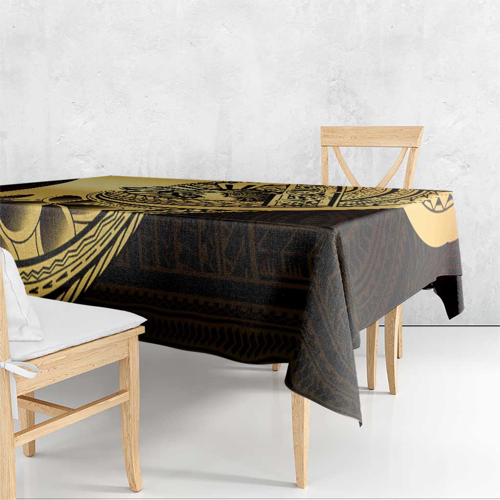 Philippines Eagle Sun Tablecloth Filipino Agila Polynesian Tattoo Gold Color LT14 - Polynesian Pride