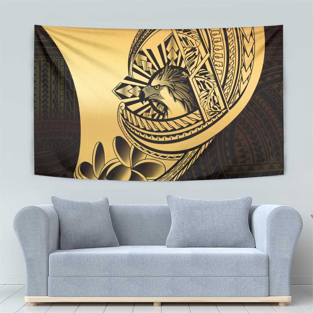 Philippines Eagle Sun Tapestry Filipino Agila Polynesian Tattoo Gold Color LT14 - Polynesian Pride