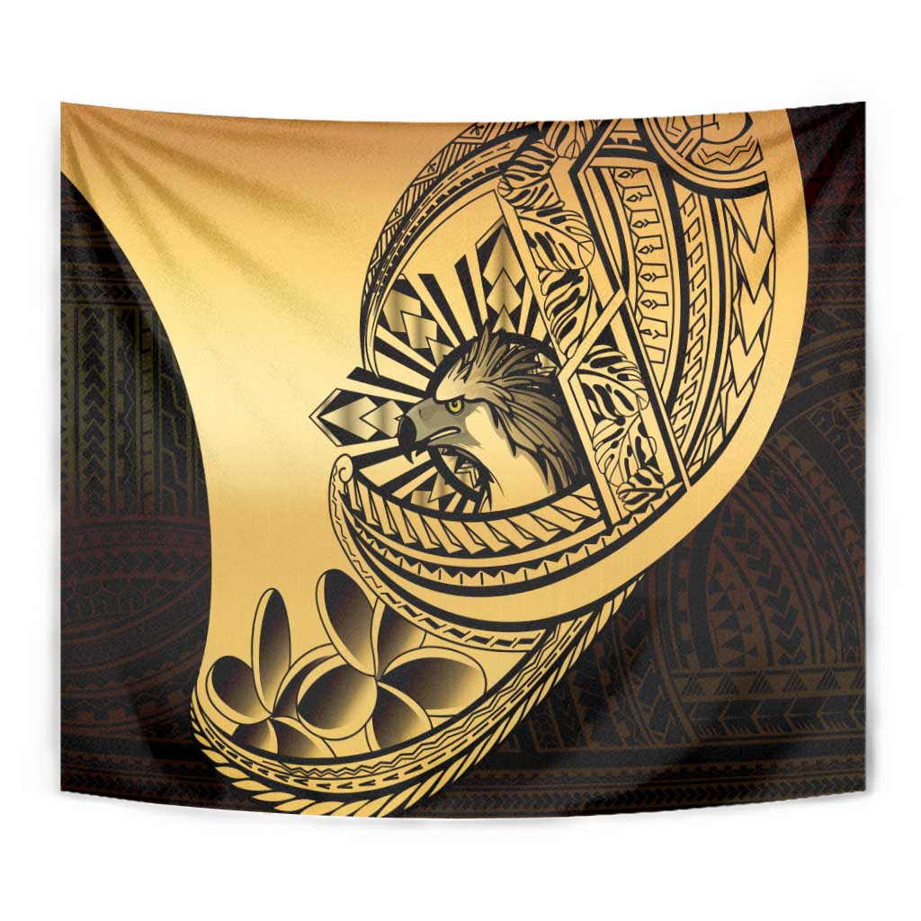 Philippines Eagle Sun Tapestry Filipino Agila Polynesian Tattoo Gold Color LT14 - Polynesian Pride