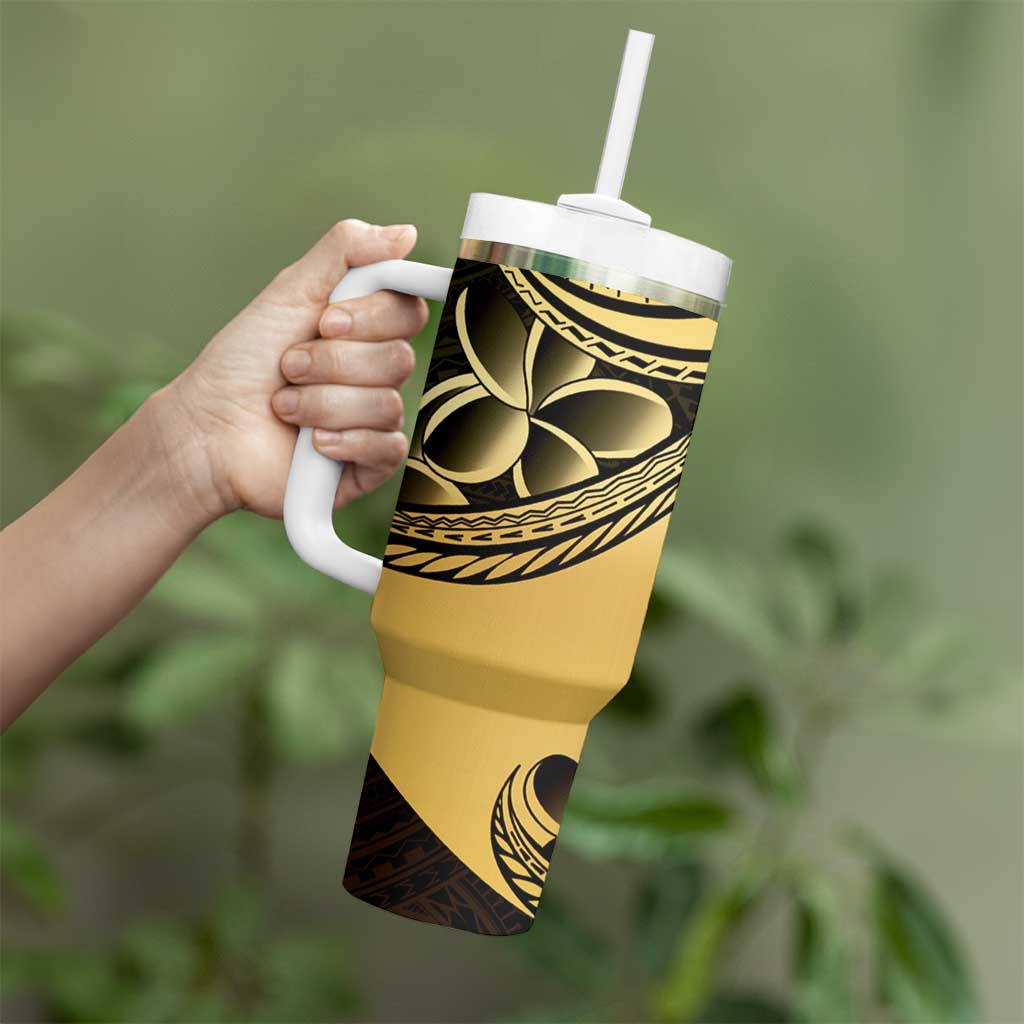Philippines Eagle Sun Tumbler With Handle Filipino Agila Polynesian Tattoo Gold Color LT14 - Polynesian Pride