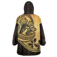 Philippines Eagle Sun Wearable Blanket Hoodie Filipino Agila Polynesian Tattoo Gold Color